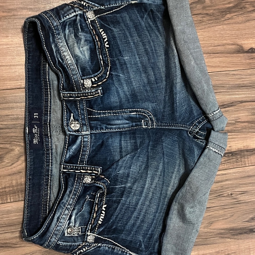 Miss Me Indigo Denim Shorts